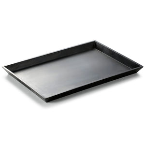 16 Inch Black Matte Rectangular Melamine Serving Plate LJP4016MS