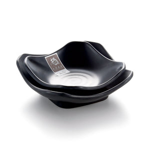 4.5 Inch Black Small Melamine Square Sauce Dishes LJP6045MS