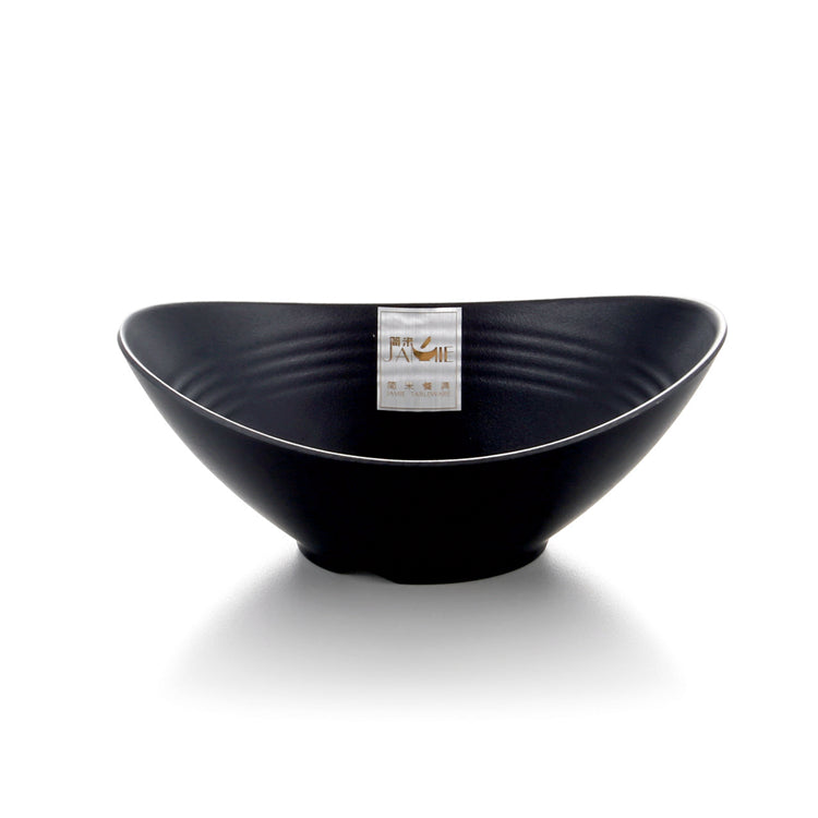 5.5 Inch Japanese Black Oval Melamine Salad Bowl M134950MS
