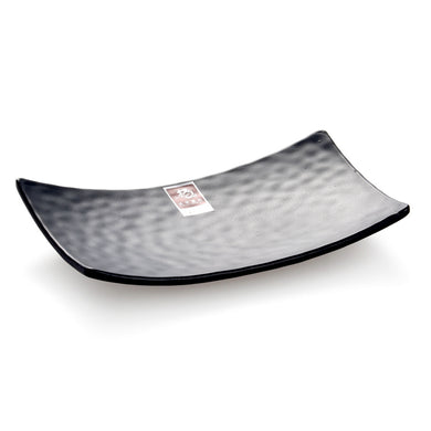 8 Inch Black Matte Melamine Snack Plate M218172MS