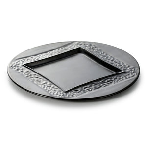 10 Inch Black Matte Irregular Melamine Party Plate M218440MS