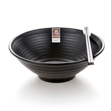 Load image into Gallery viewer, 9 Inch Japanese Black Round Melamine Noodle Bowl M238120MS