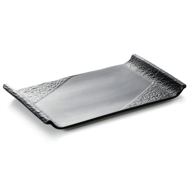 14 Inch Black Matte Rectangular Melamine Food Plate M414890MS