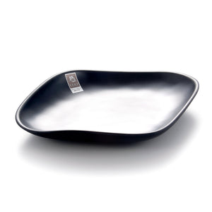 12 Inch Black Matte Irregular Melamine Food Plate M415030MS