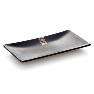 11.6 Inch Black Matte Retangular Melamine Food Plate M417670MS