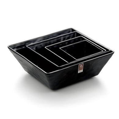 9.5 Inch Matte Black Melamine Square Sugar Bowls M438071MS