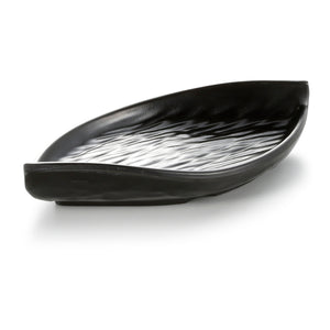 6.7 Inch Black Matte Irregular Melamine Food Plate M618430MS