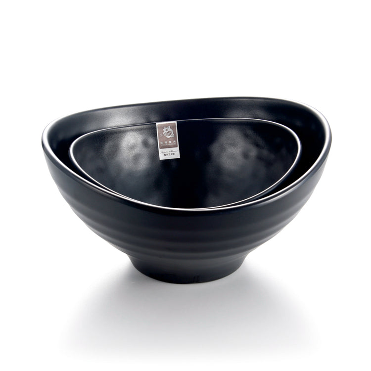 8.5 Inch Matte Black Melamine Irregular Bowls M634981MS