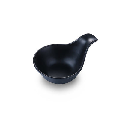 5.23 Inch Black Melamine Butter Dish MSJ167000MS