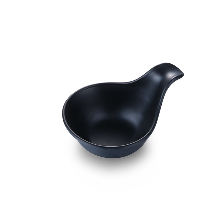 5.23 Inch Black Melamine Butter Dish MSJ167000MS