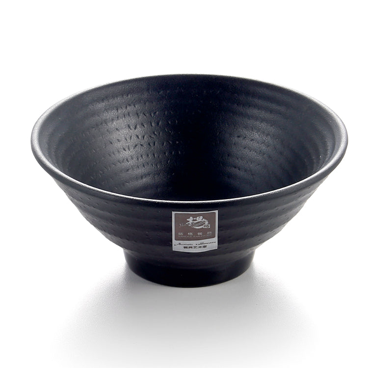 5.5 Inch Japanese Matte Black Melamine Ramen Bowl W1005MS