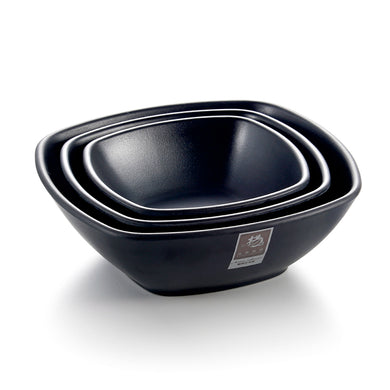 5 Inch Matte Black Melamine Square Bowls W1505MS
