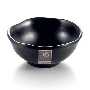 Matte Black Melamine Irregular Bowl W43MS