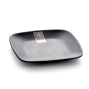 6 Inch Black Matte Square Melamine Restaurant Plate W5006MS