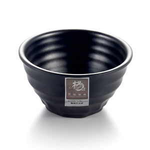 4 Inch Matte Black Melamine Non Slip Soup Bowl W61MS