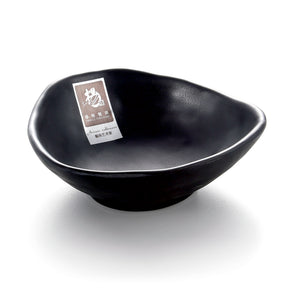 5 Inch Matte Black Melamine Irregular Bowl W65MS