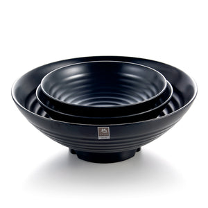 9.5 Inch Matte Black Melamine Non Slip Bowl WT5091MS