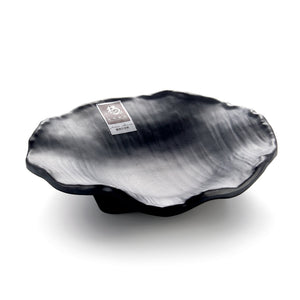 7 Inch Black Matte Irregular Melamine Snack Plate YG140009MS