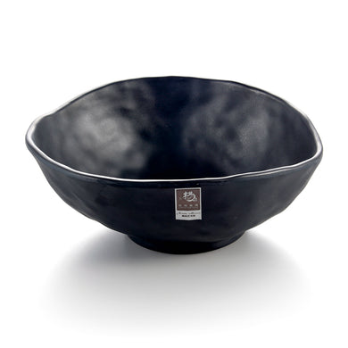 9.5 Inch Matte Black Melamine Oval Bowl YG140014MS