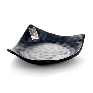 9 Inch Black Matte Pentagonal Melamine Food Plate YG140020MS