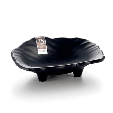7 Inch Matte Black Melamine Semicircular Bowl with Feet YG140035MS