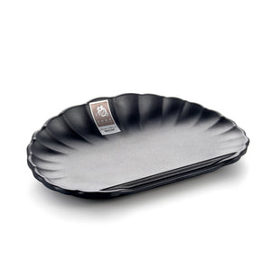 8.5 Inch Black Matte Irregular Melamine Fruit Plate YG140037MS