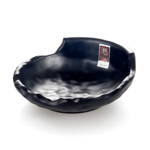 7.5 Inch Matte Black Melamine Irregular Dip Bowl YG140054MS