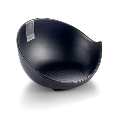 6 Inch Matte Black Melamine Oblique Bowl YG140076MS