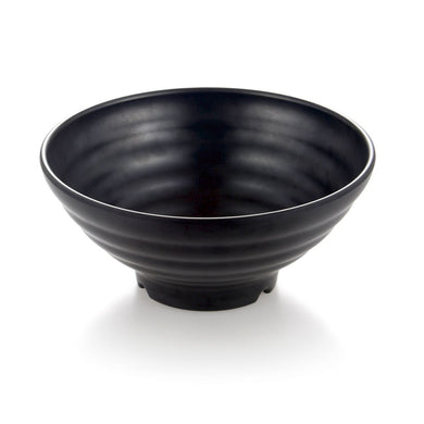 8 Inch Matte Black Melamine Spiral Bowl YG140094MS