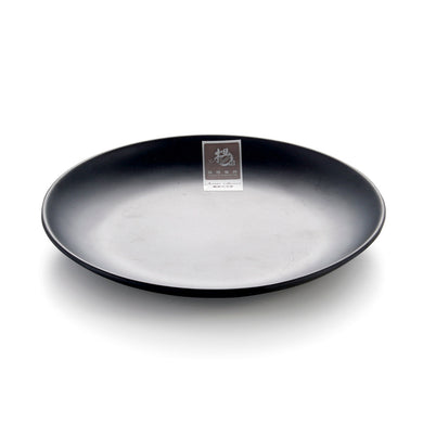 7 Inch Black Matte Round Melamine Food Plate YG140099MS