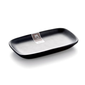 6.15 Inch Black Matte Rectangular Melamine Dinner Plate YG140122MS