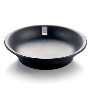 12.25 Inch Black Matte Round Melamine Deep Plate YG140135MS