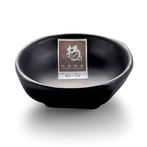 3.2 Inch Matt Black Round Melamine Soy Sauce Dish YG140142MS