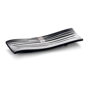 11.5 Inch Black Matte Rectangular Melamine Sushi Plate YG142039MS