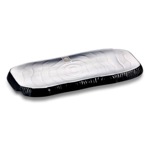 14 Inch Black Matte Irregular Melamine Wooden Plate YG142053MS