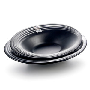 10 Inch Matte Black Melamine Oval Dinner Bowls YG142058MS