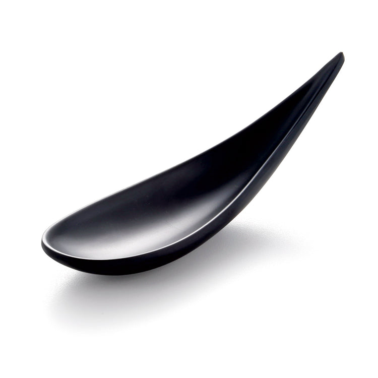6 Inch Matt Black Restaurant Melamine Spoon YG142070MS