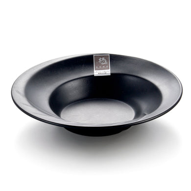 8 Inch Matte Black Melamine Spiral Dinner Bowl YG142073MS