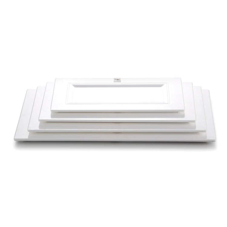 13 Inch White Rectangular Melamine Dinner Plates J411162YJC