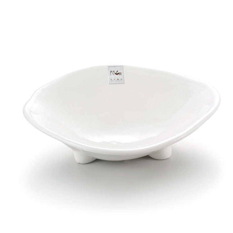 10 Inch White Melamine Irregular Bowl J636701YJC