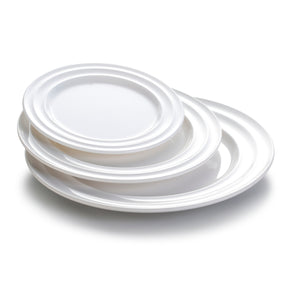 8 Inch White Round Melamine Dinner Plates JMC053YJC
