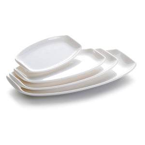 8.1 Inch White Rectangular Melamine Dinner Plates JMC062YJC