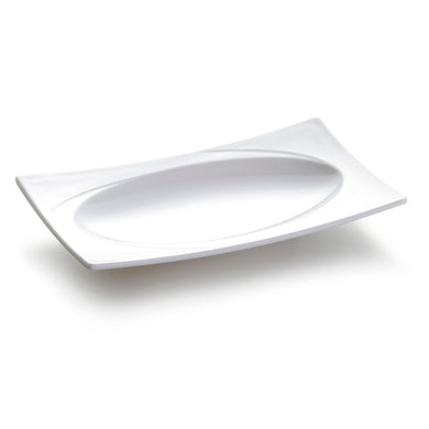 10 Inch White Irregular Melamine Dinner Plate JMC066YJC