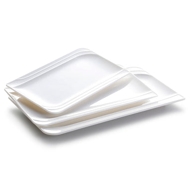 12 Inch White Rectangular Melamine Dinner Plates JMC068YJC