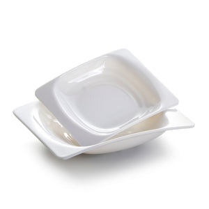 8.1 Inch White Melamine Irregular Bowls JMC077YJC