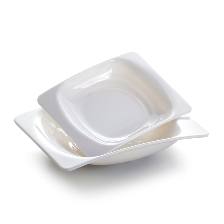 8.1 Inch White Melamine Irregular Bowls JMC077YJC