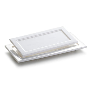 10.2 Inch White Rectangular Melamine Dinner Plates JMC079YJC