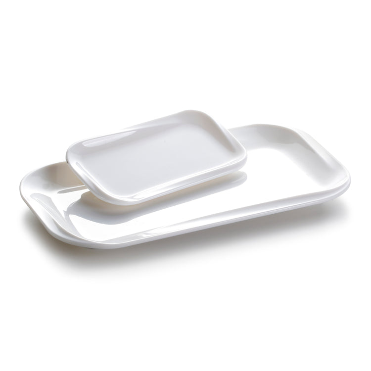 8.1 Inch White Rectangular Melamine Dinner Plates JMC093YJC