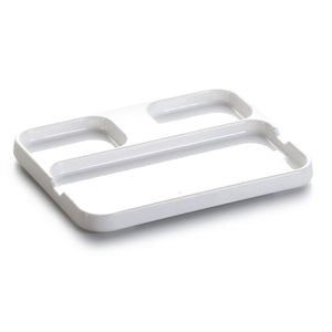 7.7 Inch White 3 Compartment Melamine Rectangular Plate JMC113YJC