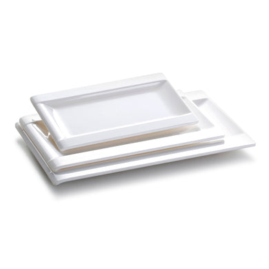 10.2 Inch White Rectangular Melamine Dinner Plates JMC120YJC